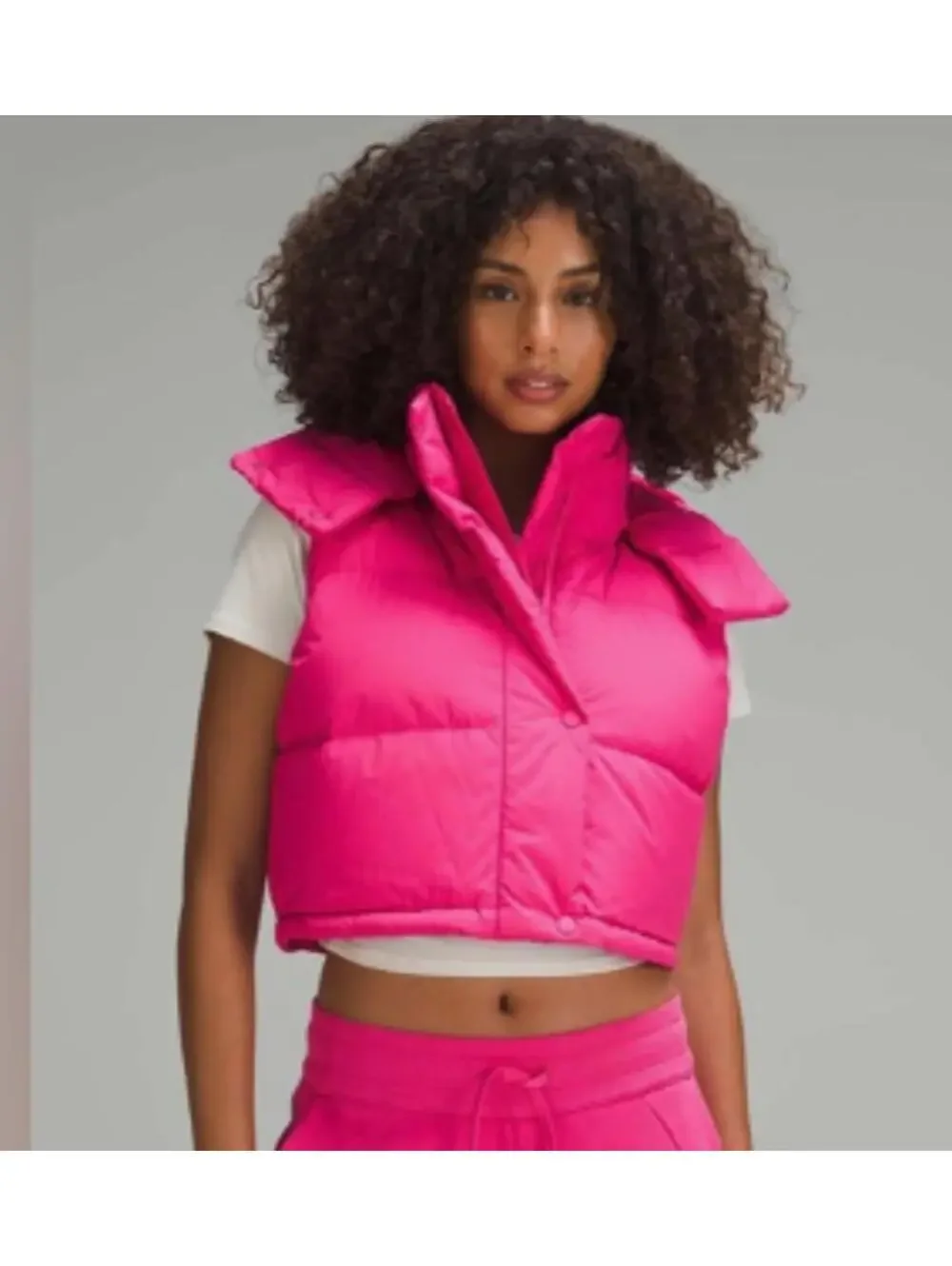 Lululemon Wunder Puff Super-Cropped Vest Sonic Pink, NWOT, Size 8